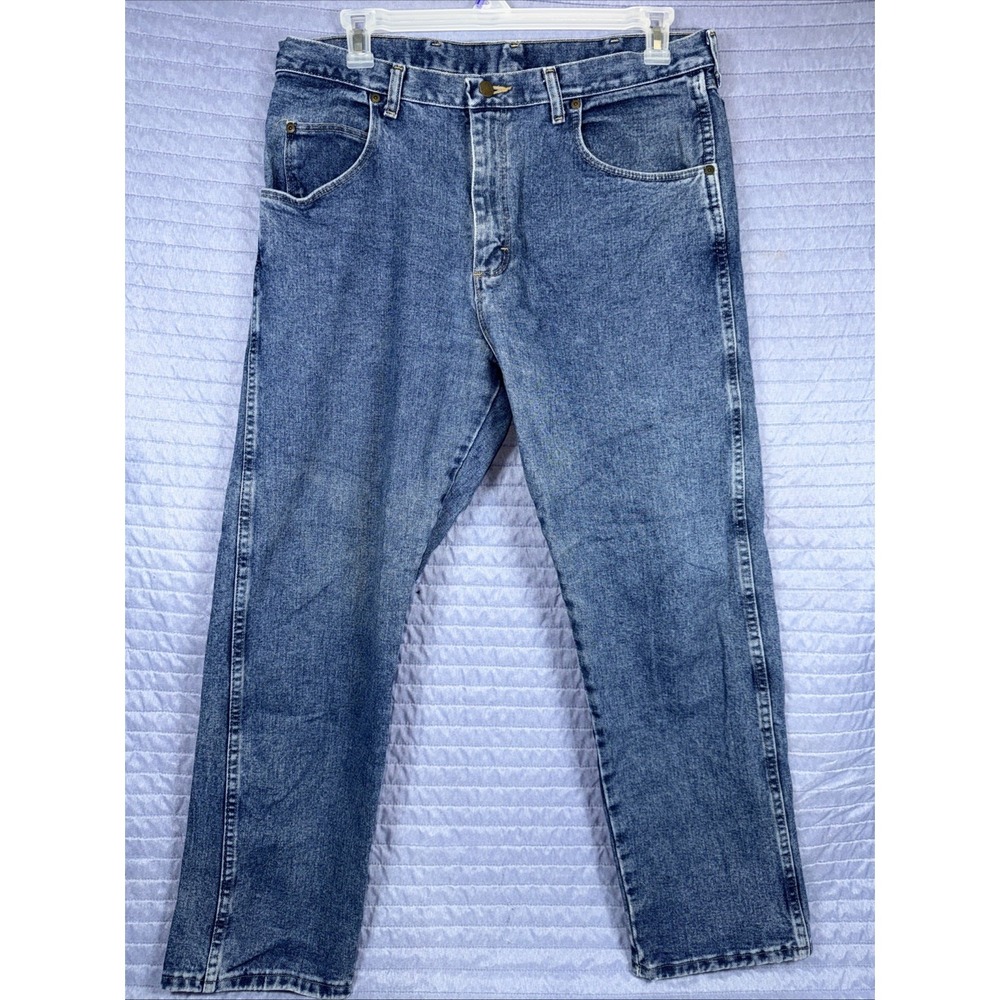 Wrangler Rugged Wear Relaxed Fit Jeans Men's 36x30 Blue Denim Straight Leg